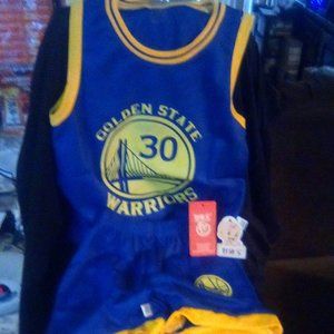 💙💙 Golden state Warriors Kids 2pc Basketball outfit # 30 Jersey/Pant 18- 24 m